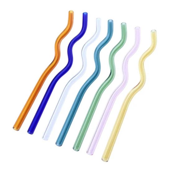 Wavy Glass Straw