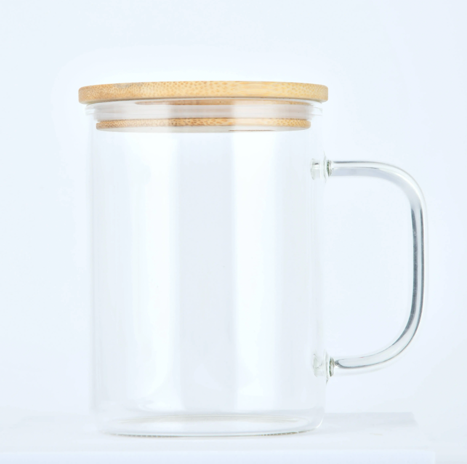 15oz Clear Glass Mug