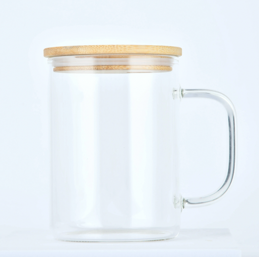 15oz Clear Glass Mug