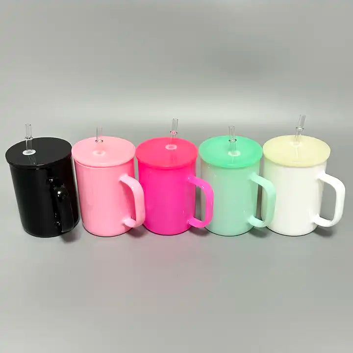 15oz Macaron Glass Mug